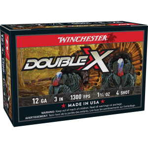 Winchester Double X Turkey Load Shotshells 12 ga 3" MAX 1-3/4 oz #4 1300 fps 10/ct