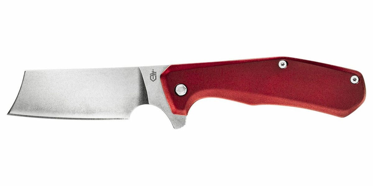Gerber Asada Folding Cleaver Knife, Red - 30-001805