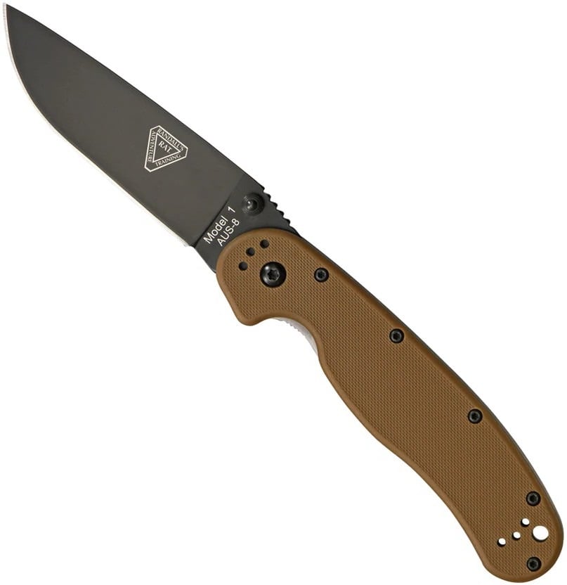 Ontario Knife Company RAT I Folding Knife, Coyote Brown/Black