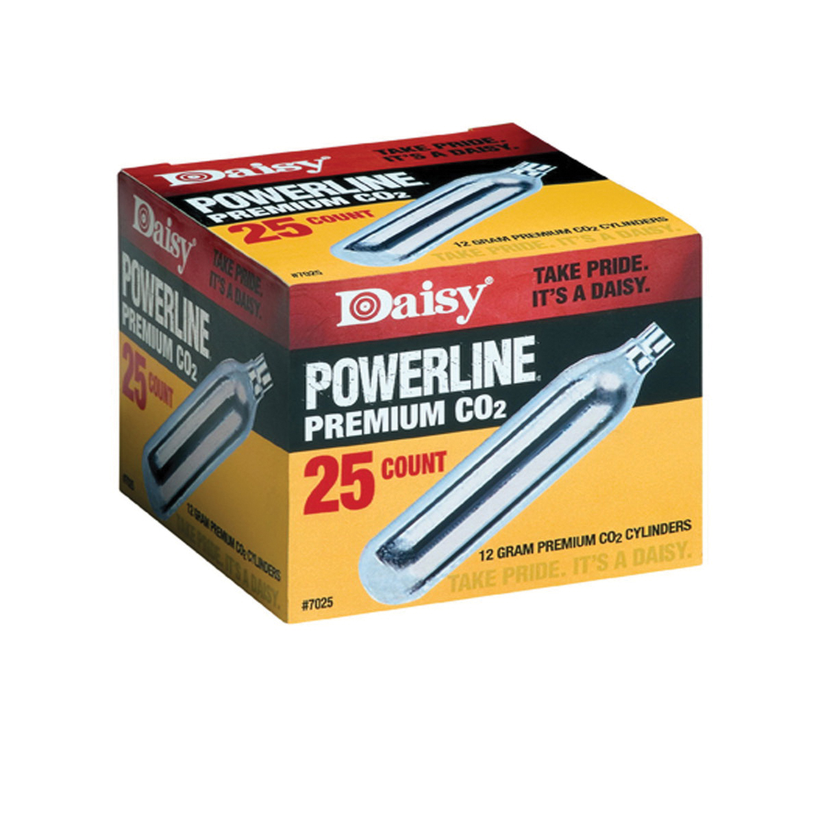 Daisy Outdoor Products Powerline Premium CO2 Cylinder, 12 g, 25/pack - 7025