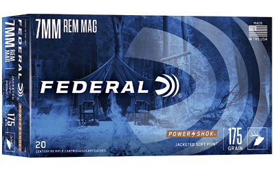 Federal PowerShok 7mm Remington Magnum 175gr Soft Point Ammo