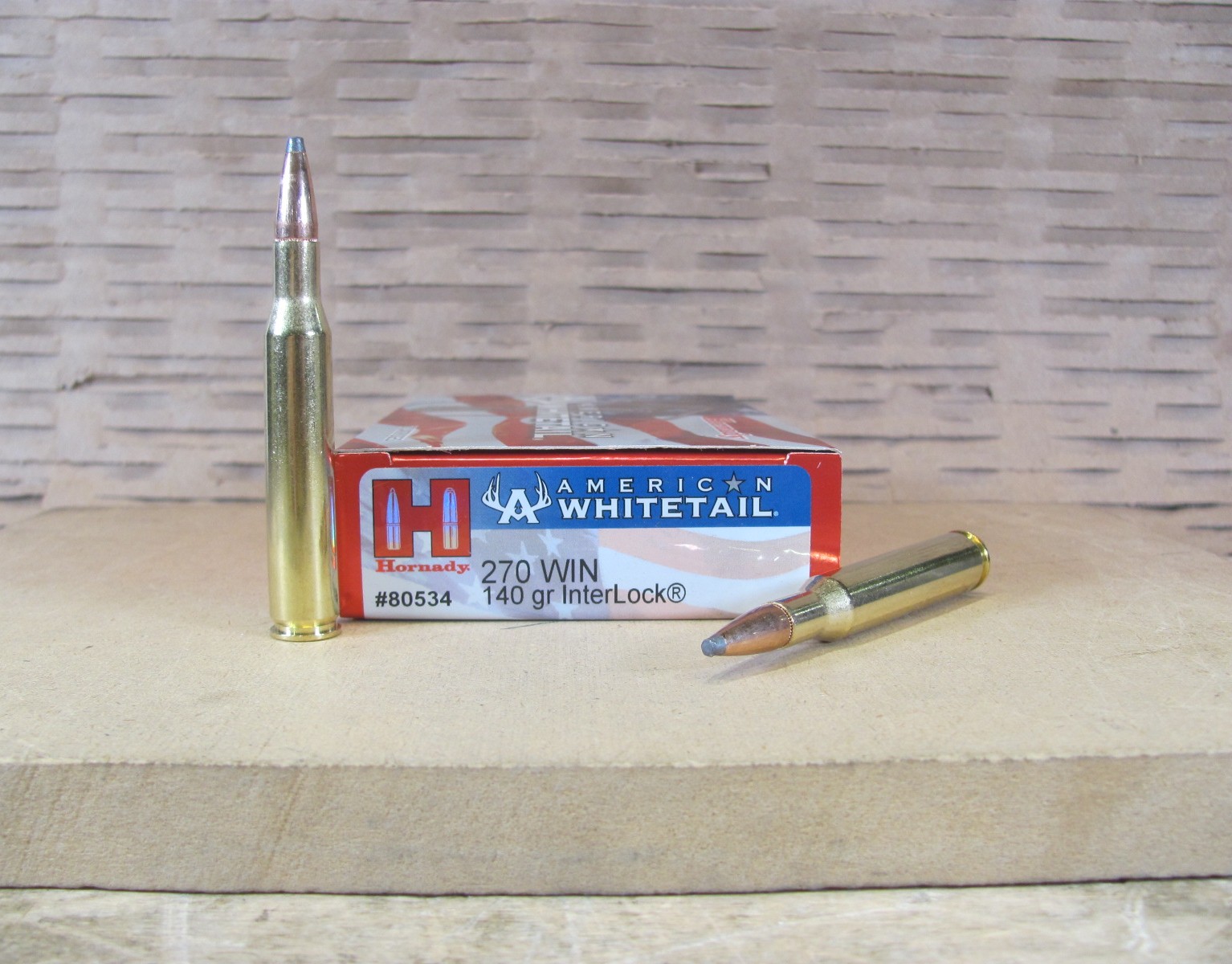 200 Round Case – 270 Win 140 Grain InterLock Hornady American Whitetail Ammo – 80534