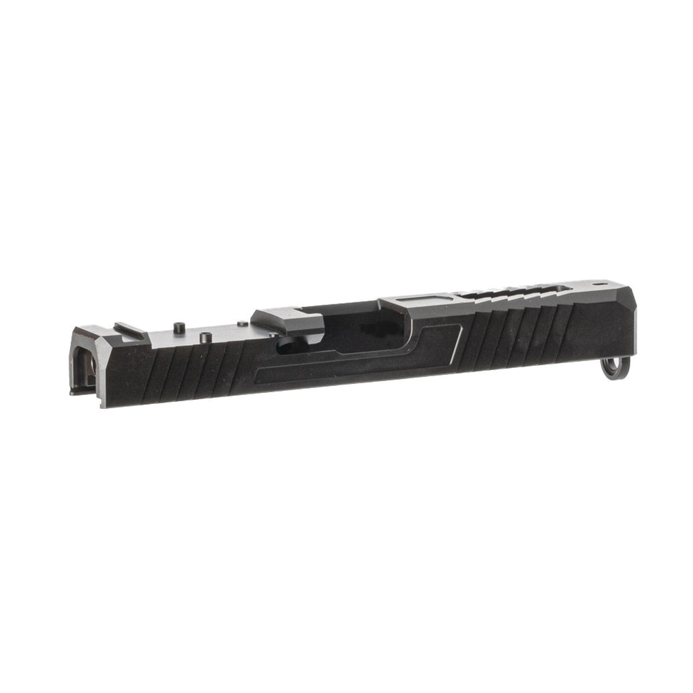 Brownells Premium Windowed Slide Fits Glock G17, Black