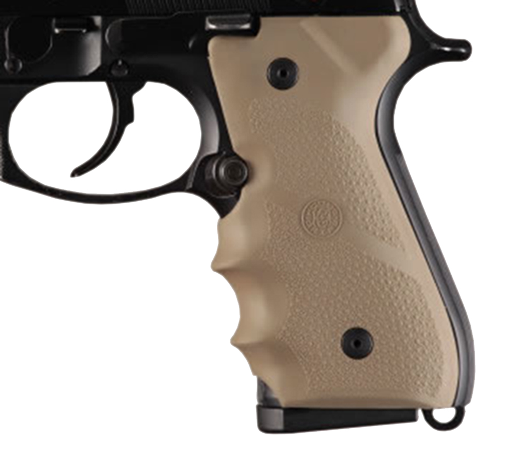 Hogue Grip w/ Finger Grooves for Beretta 92/96 Series Pistols, Flat Dark Earth - 92003