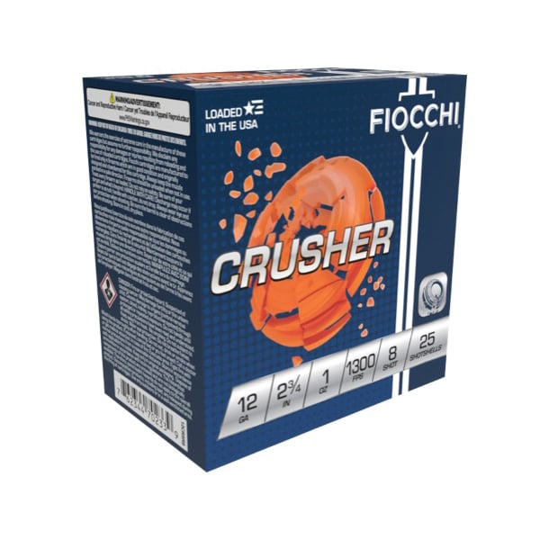 Fiocchi Crusher 12 Gauge 2.75" #8 - 1 oz - 25rds - 12CRSR8