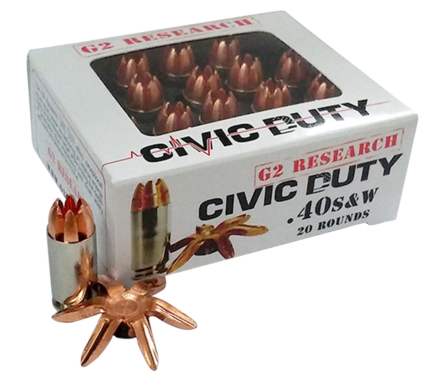 G2R CIVIC DUTY 40S&W 20RD BOX 25 BOXES PER CASE - No Credit Card Fees - Low, flat rate shipping