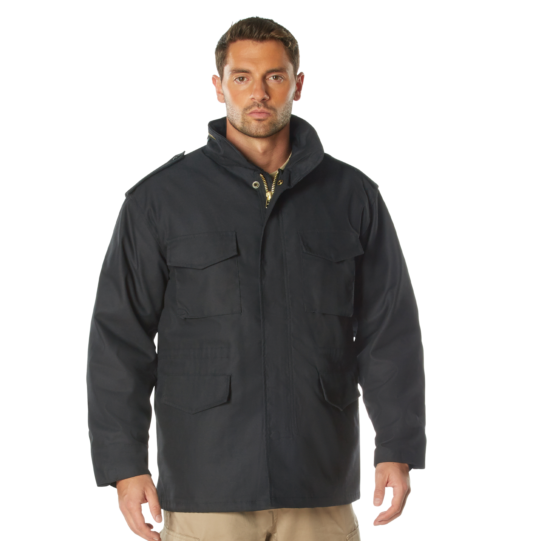 Rothco M-65 Field Jacket - Black, Large
