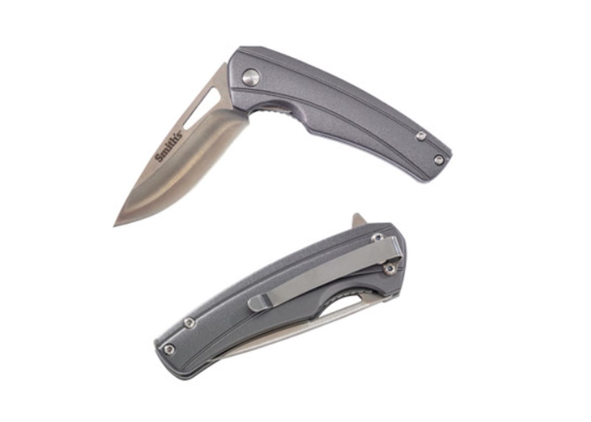 Smiths Products Istana 2.75" Drop Point Folding Knife, Gray