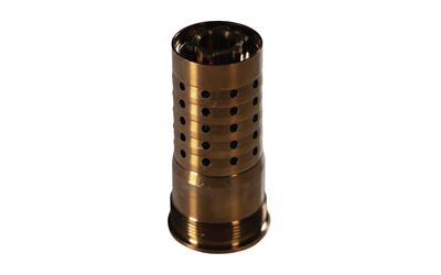 Q Cherry Bomb, Muzzle Brake, 8.6 Blackout, M18X1.5 Thread Pitch, Gold