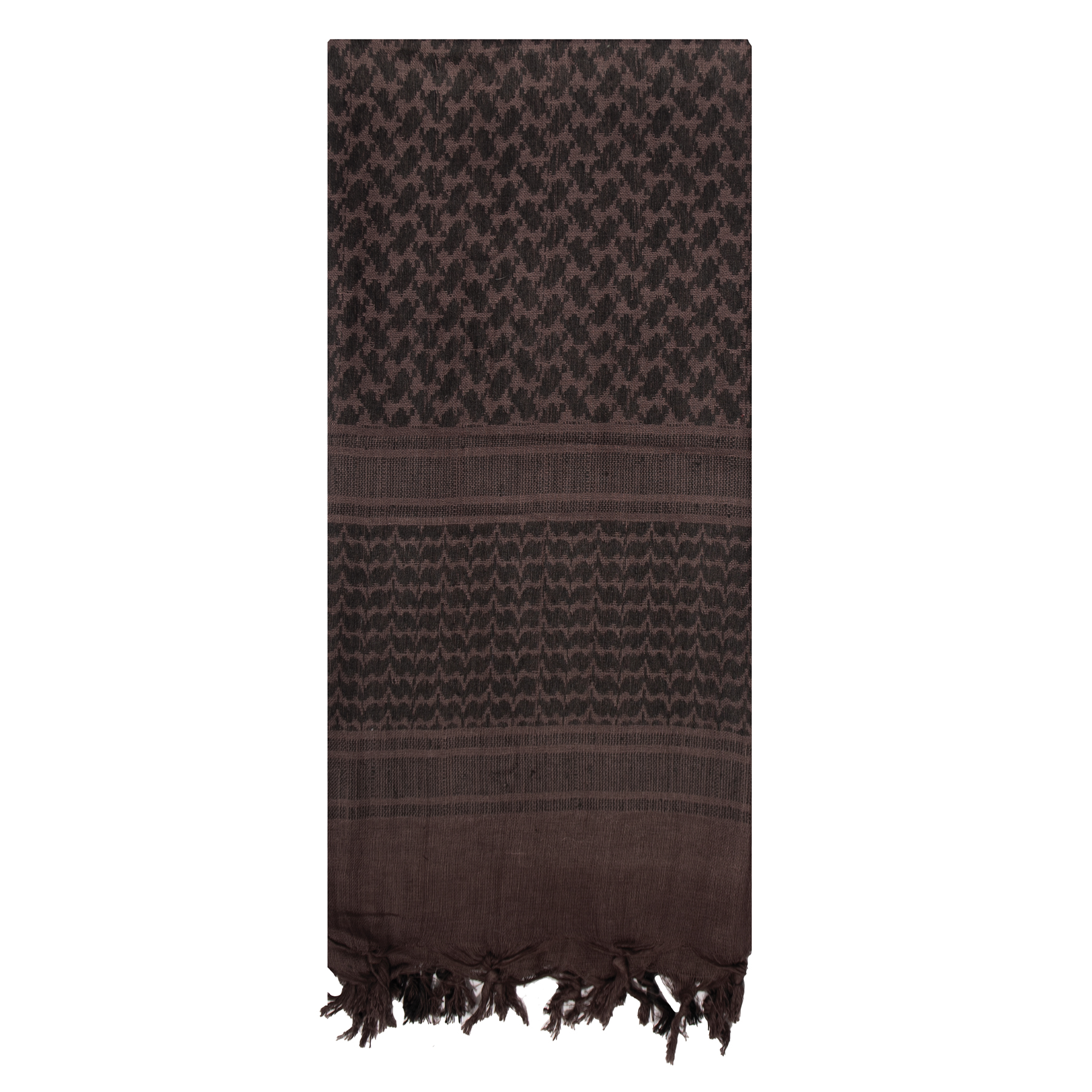 Rothco Lightweight Shemagh Tactical Desert Keffiyeh Scarf - Black - Brown