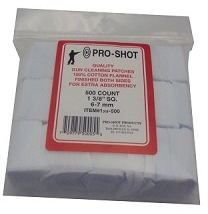 Pro-Shot 6mm-7mm Square Cleaning Patches 13/8in. 500 Count - -13/8-500