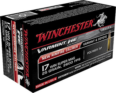 Winchester Varmint HE 17 WSM 25 Grain Polymer Tip