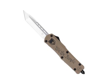 CobraTec Knives FS-3 We The People Medium OTF Knife Tanto, Tan - MWTPFS-3TNS
