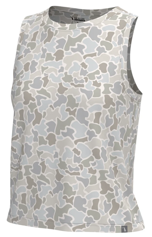 Local Boy Local Girl Muscle Tank 2.0, Forest Camo Saltwater - X-Large