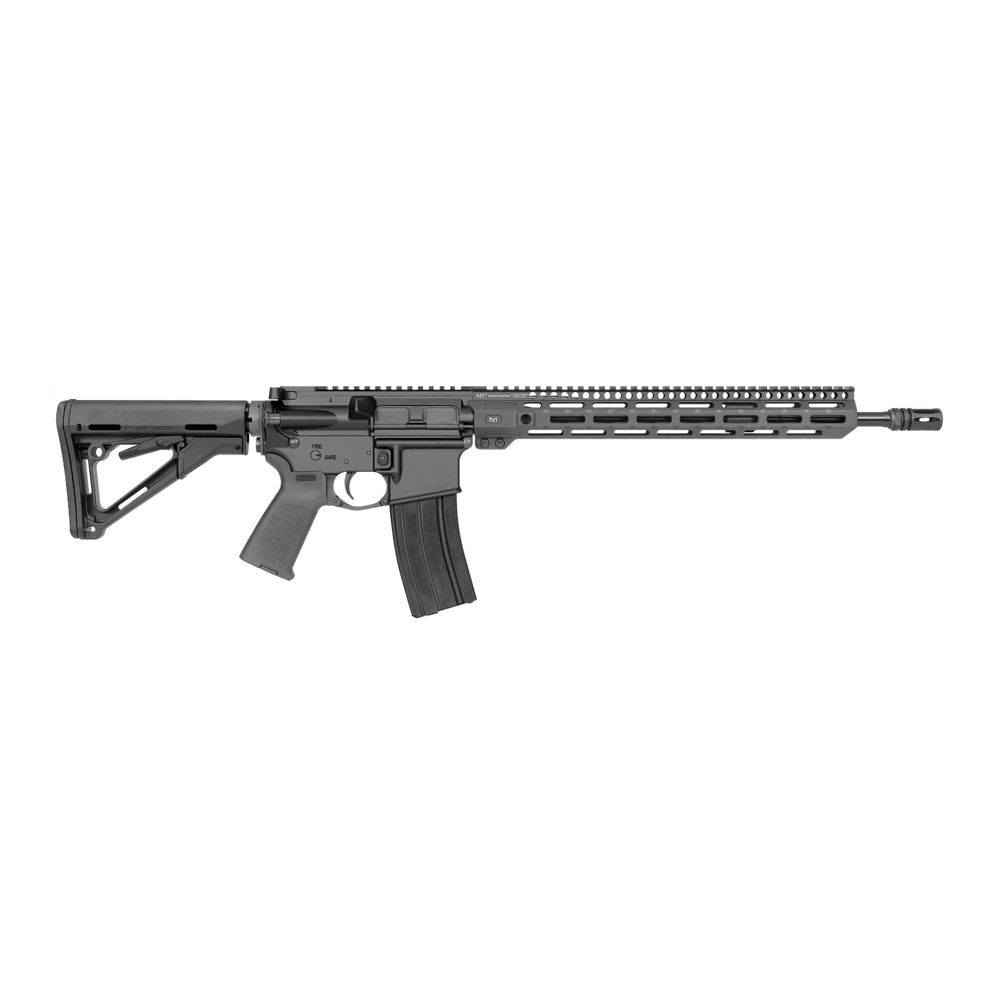 Midwest Industries MIFN16CRM14 Lightweight 223 Wylde 16″ 30+1 Black Hard Coat Anodized Rec with 14″ M-Lok Black 6 Position Magpul CTR Stock Black Magpul MOE Grip Right Hand - No Credit Card Fees - Low, flat rate shipping