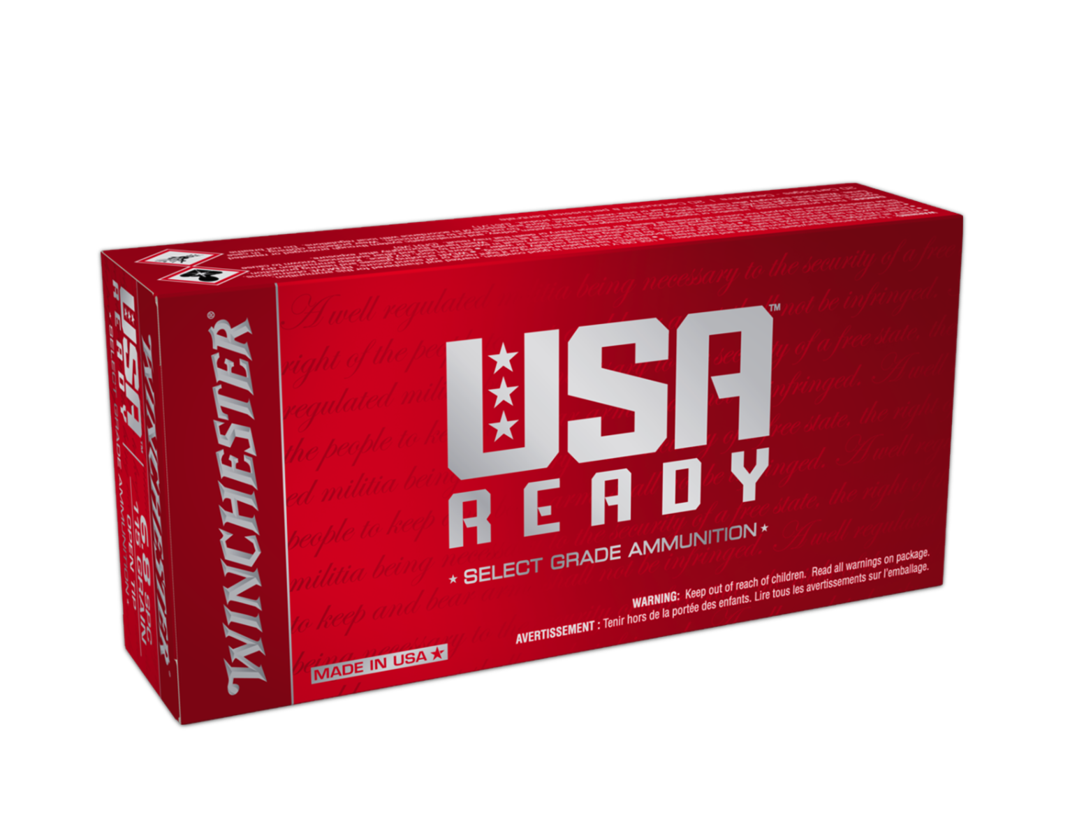 Winchester USA Ready 6.8 SPC 115 gr FMJ Rifle Ammo, 100Rds
