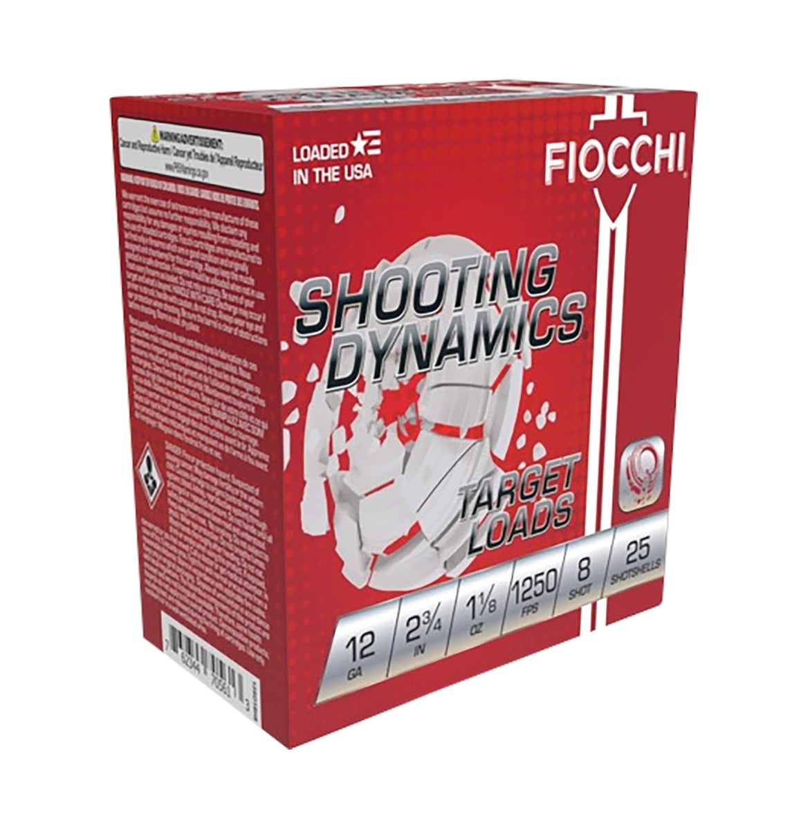 Fiocchi 12SD18X8 Shooting Dynamics 12Gauge 2.75″ 1 1/8oz 8Shot 25 Per Box/10 Case - No Credit Card Fees - Low, flat rate shipping