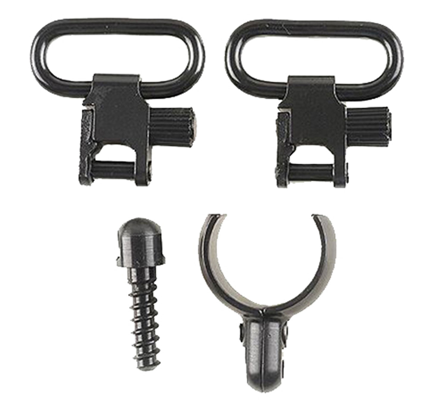 Uncle Mike's 1" Quick Detach Magnum Band Single and Over Under Swivel for Some 20s, Black - 15932