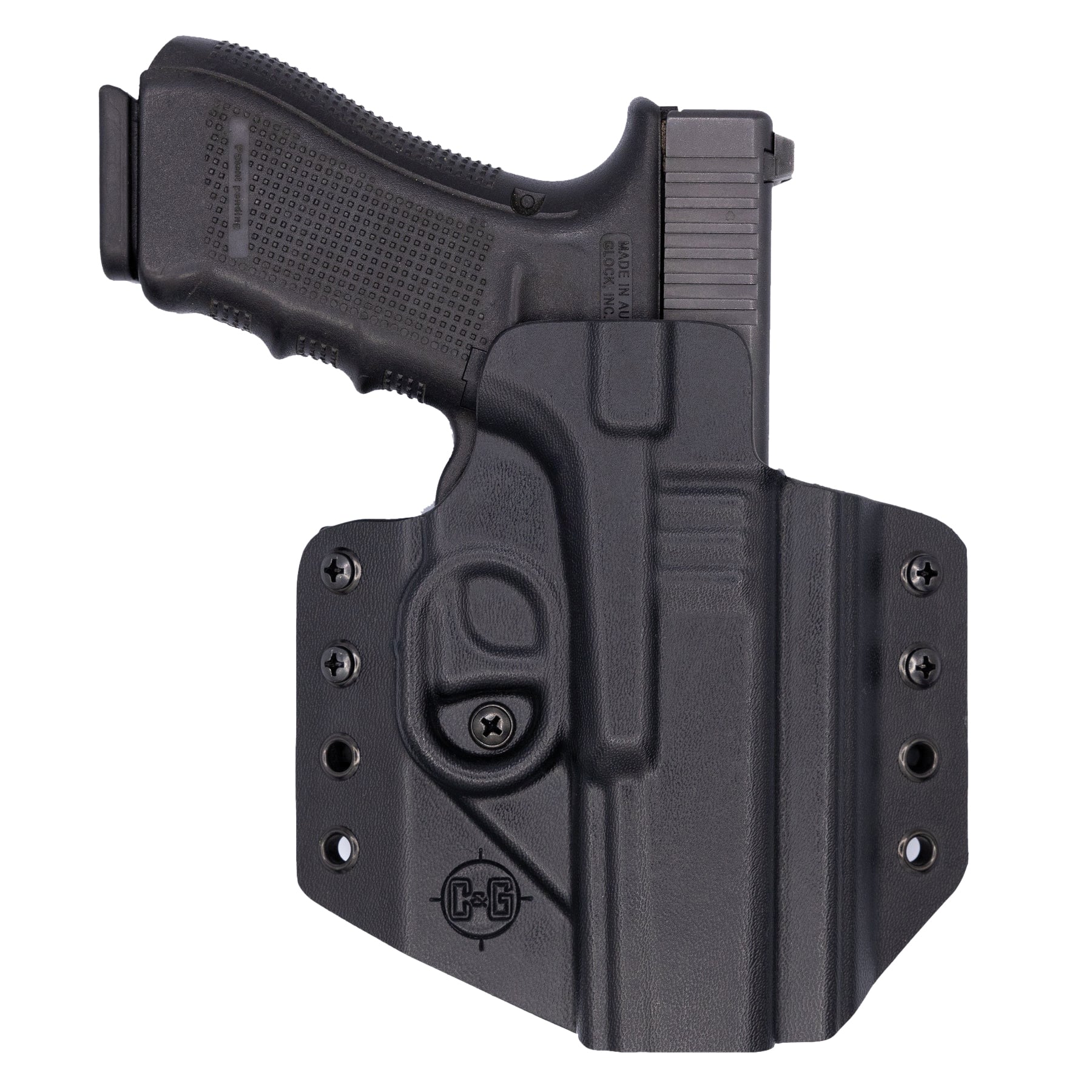 C&G Holsters Covert Glock 45 Kydex OWB Holster Right, Black - 6100
