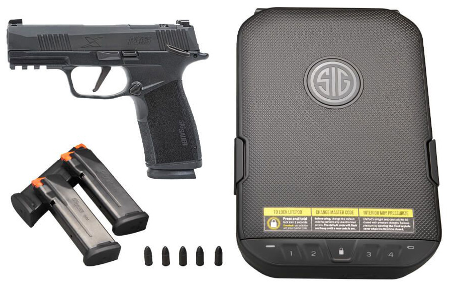SIG P365 X-MACRO 9mm 17RD with Vaultek Safe