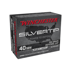 Winchester Ammo W40SWST Silvertip 40 S&W 155 gr Silvertip Jacket Hollow Point - 20rd Box