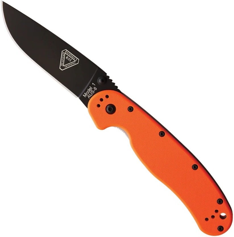 Ontario Knife Company RAT I Folding Knife, Orange/Black