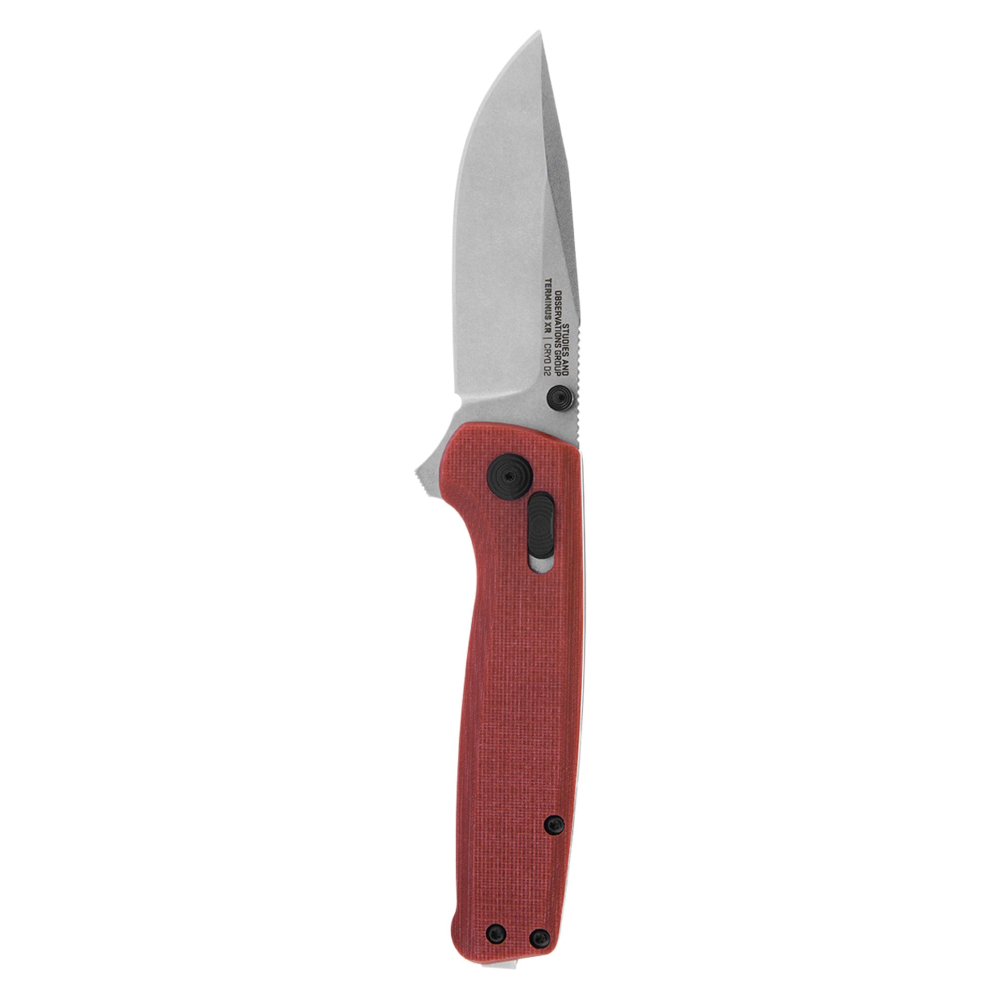 SOG Knives Terminus XR Folding Knife Clip Point, Crimson/Stonewash - SOGTM1023-BX
