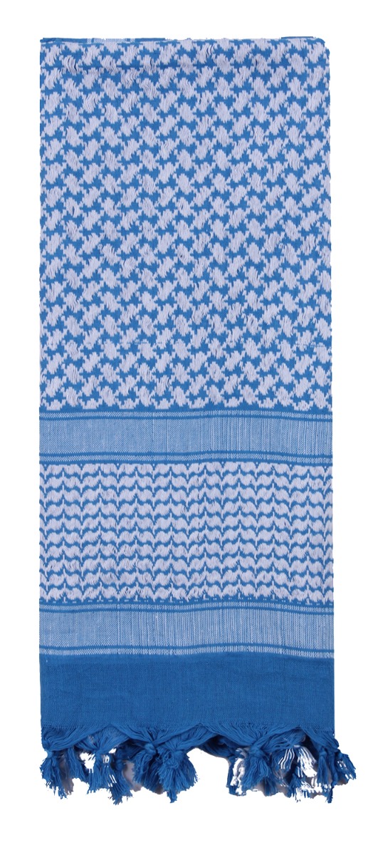Rothco Shemagh Tactical Desert Keffiyeh Scarf - Blue - White