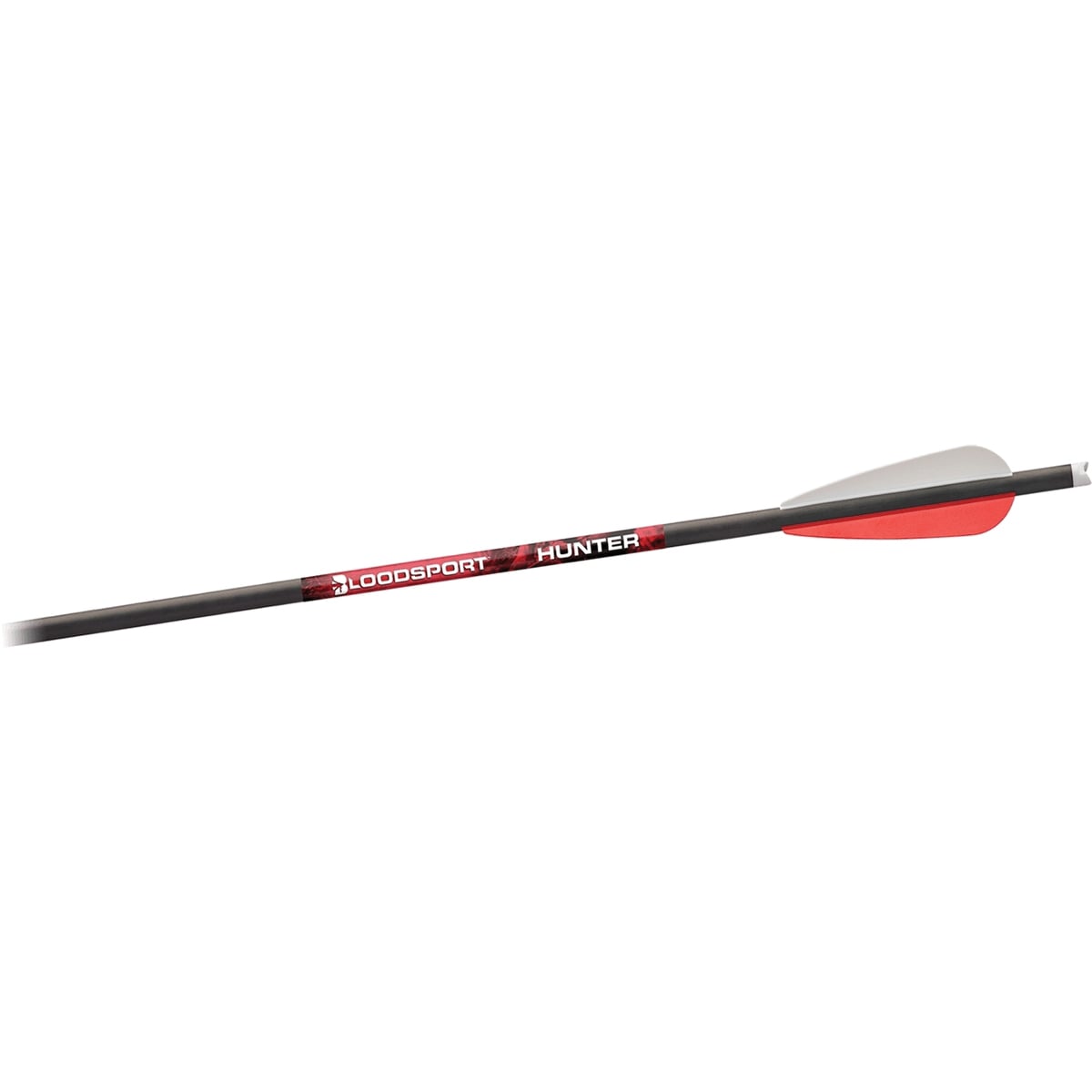 Bloodsport Arrows Hunter 20" 10.90 GPI/300 gr 300 Spine Crossbow Arrow, Black Pack of 6
