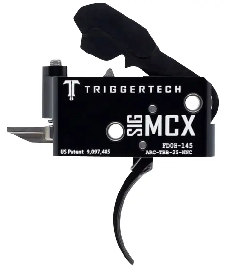 TriggerTech ARCTBB25NNF Adaptable Two-Stage Flat Trigger with 2.50-5 lbs Draw Weight Black PVD Finish for Sig MCX