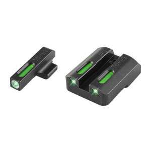 Truglo TG13TA2A Brite-Site TFX Day/Night Sights Taurus Mil/Slim Tritium/Fiber Optic Green w/White Outline Front Green Rear Black