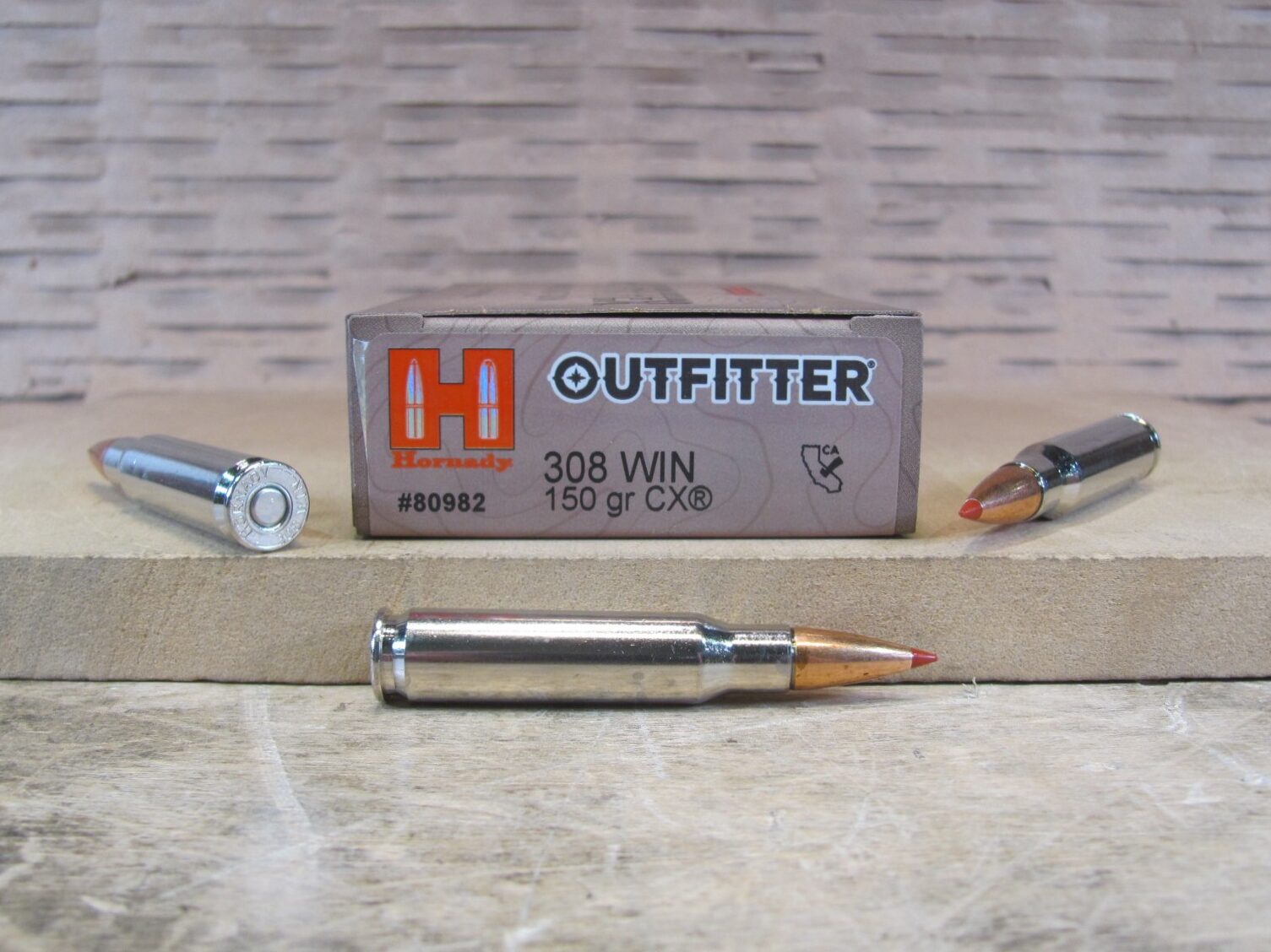 20 Round Box – 308 WIN 150 Grain Hornady Copper CX Outfitter Ammo – 80982