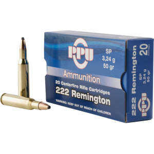 Prvi Partizan PPU PP222 Standard Rifle 222 Remington 50 GR Soft Point - 20rd Box