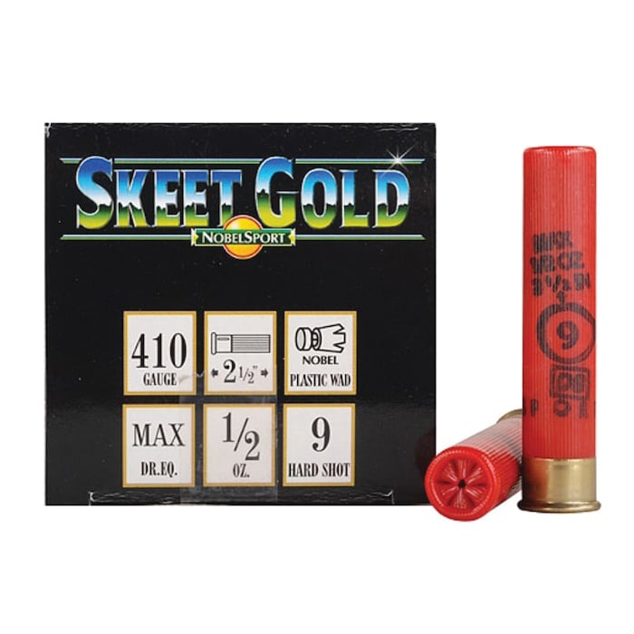 Nobel Sport Shotshells .410 ga 2-1/2″ 1/2 oz 1240 fps #9 25/ct - Flat Rate Shipping Under 30lbs! - No Credit Card Fees