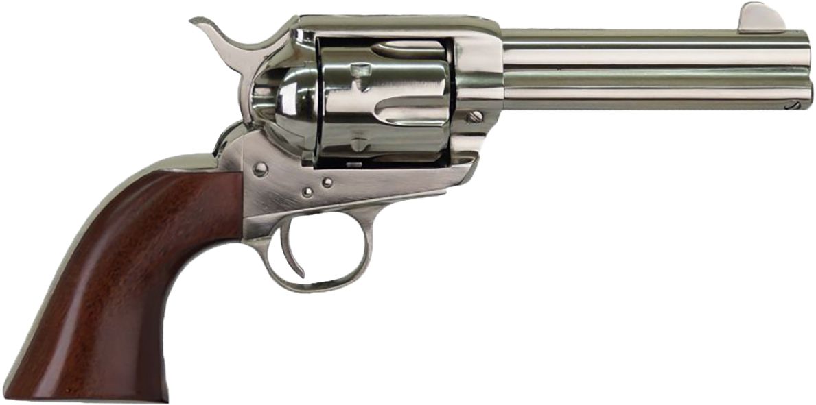Cimarron Pistolero Nickel .45 LC Revolver 4.75" Barrel