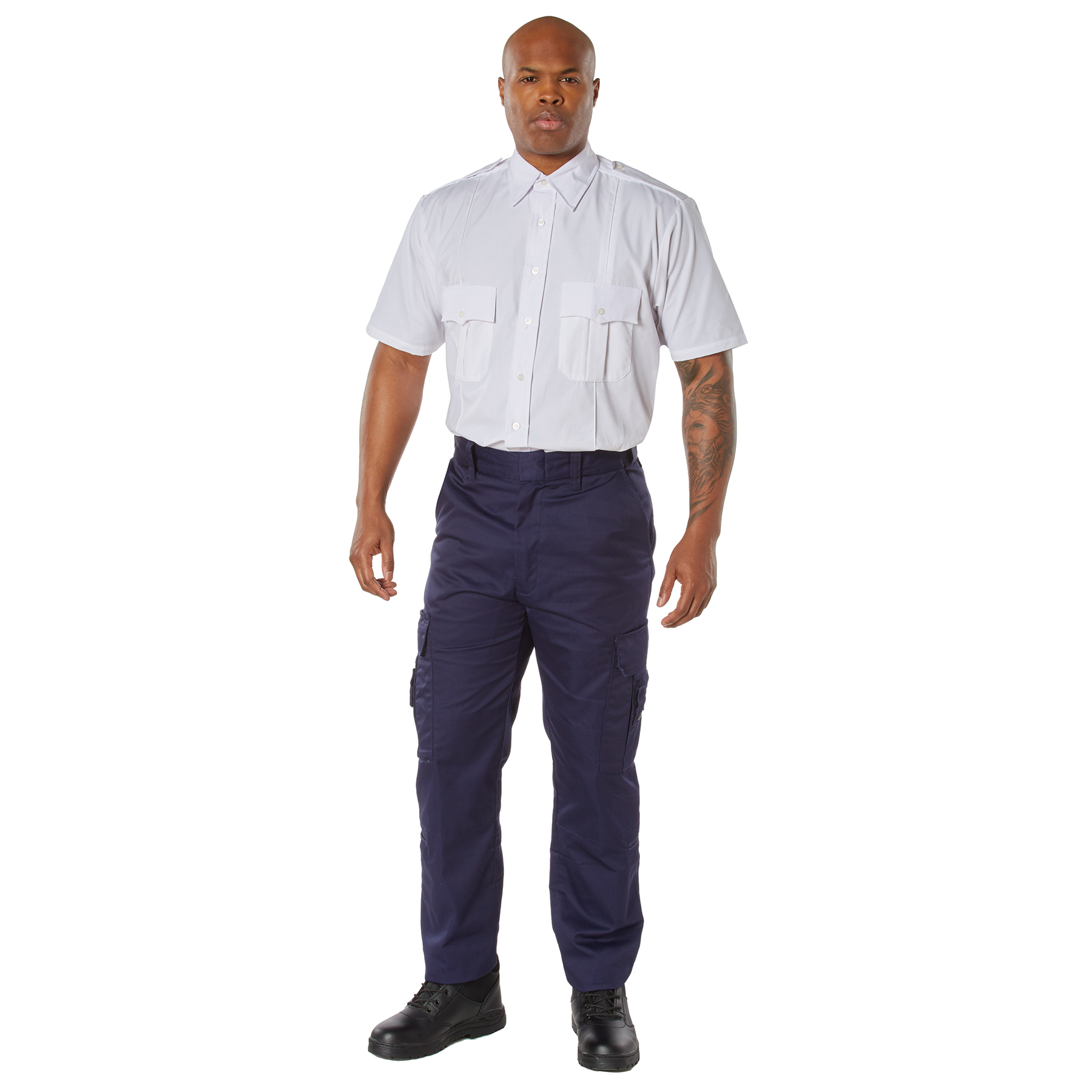 Rothco Short Sleeve Uniform Shirt - White, X-Large
