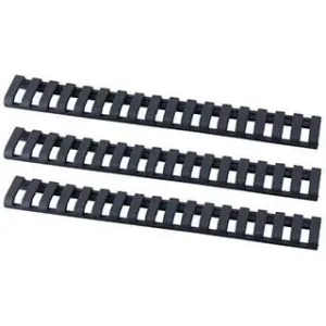 Ergo 4373BK Low Rail Covers  18 Slot Black 3 Per Pack