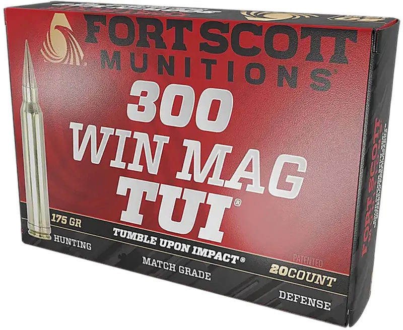 Fort Scott Munitions 300WM-175-SCV2 Tumble Upon Impact (TUI) 300WM 175gr Solid Copper Spun 20 Per Box/10 Case