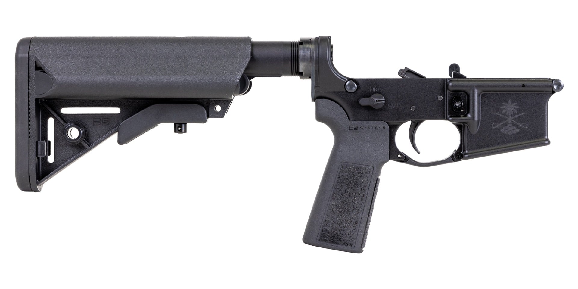 PSA Sabre-15 Forged Lower with B5 Sop-Mod Stock and B5 Grip, Black