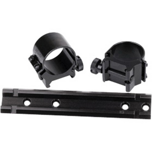 Weaver See-Thru Ruger 10/22 1" Steel Strap Quick Detachable 2-Piece Lock Mount, Black - 49711
