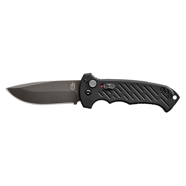 Gerber 06 Auto Drop Point Folding Knife, Black - 30-001295N