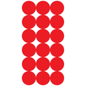 Pro-Shot P432M SplatterShot Repair Pasters 1 Self-Adhesive Red 432 Per Sheet