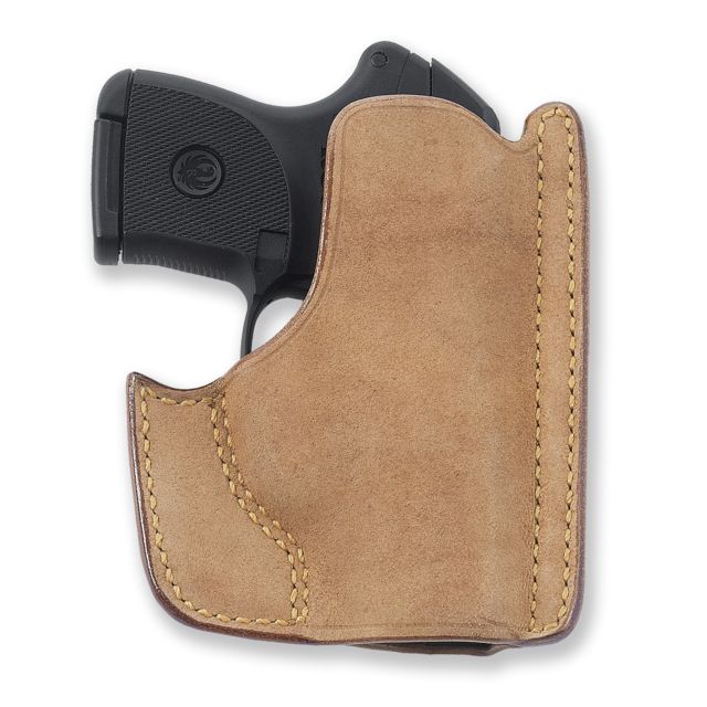 Galco Front Pocket Leather Holster Kel-Tec P-3AT/Kel-Tec P-32/Ruger LCP w/ Crimson Trace CTC Laserguard Ambidextrous Matte Natural