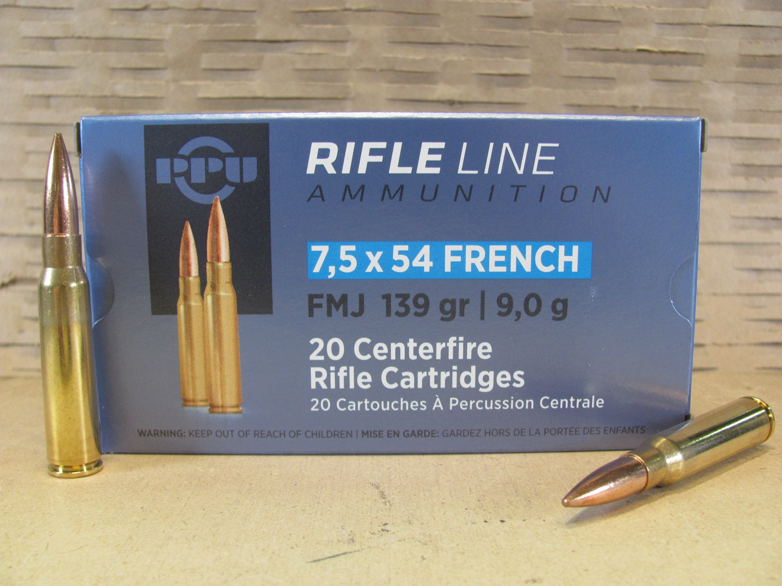 20 Round Box – 7.5×54 French Mas 139 Grain FMJ Prvi Partizan Ammo – PP7F
