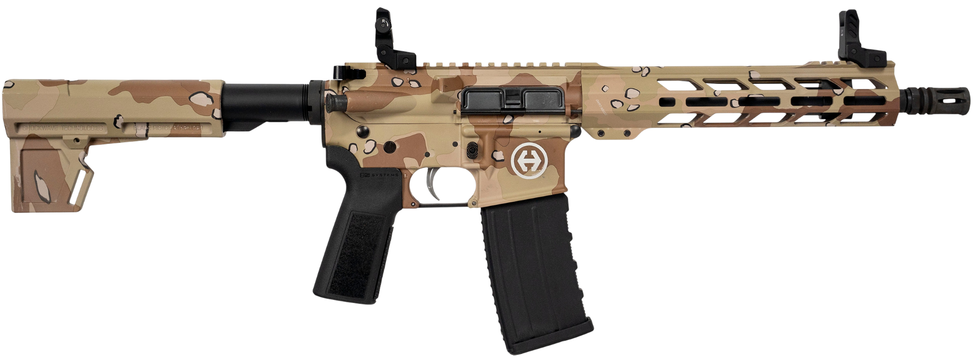 Hi-Point HP-15 300 AAC Blackout 10.5" Railed Pistol, Desert Storm Chocolate Chip Camo