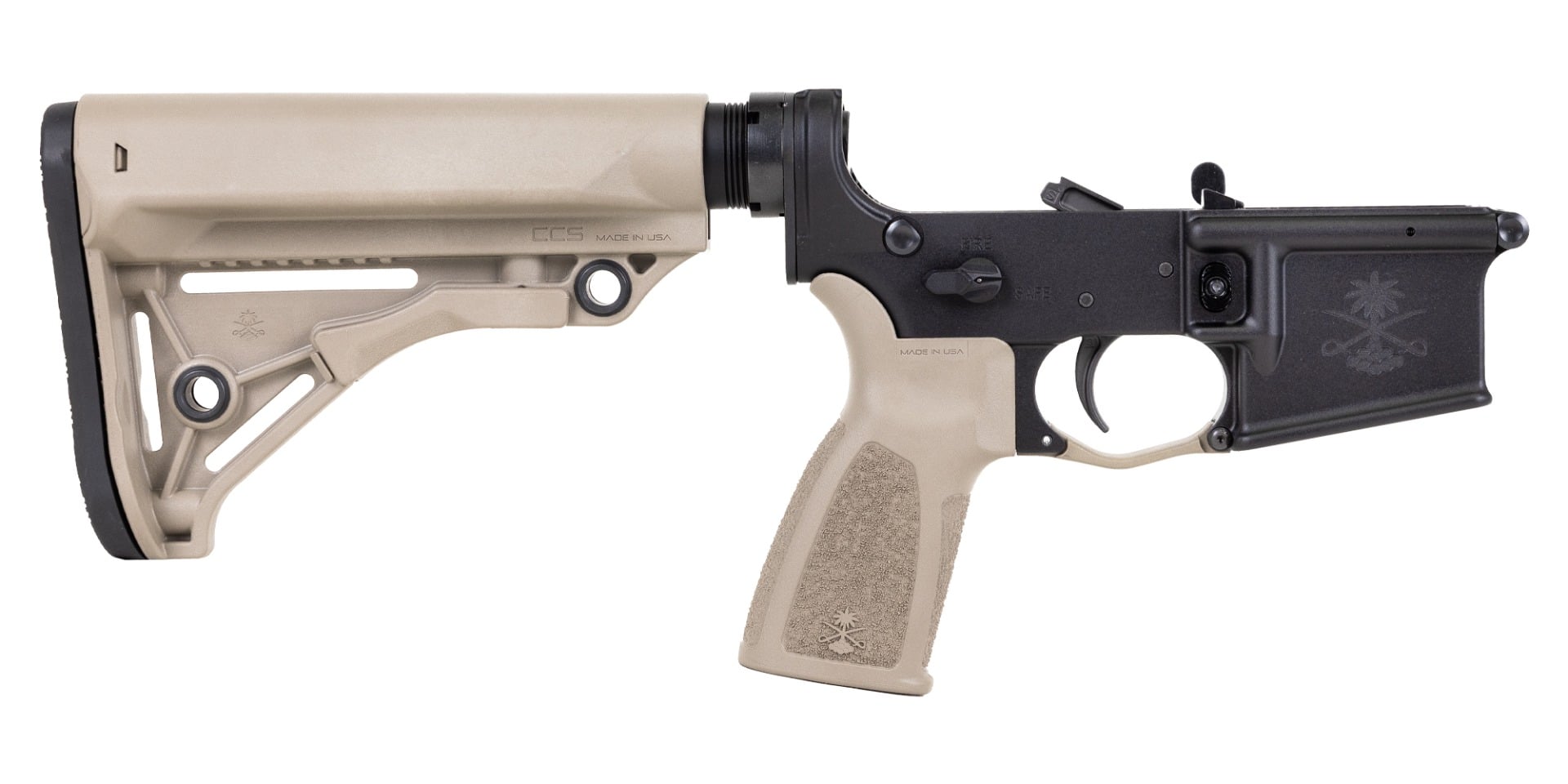 PSA Sabre-15 Forged Lower with Sabre Stock and Grip, FDE