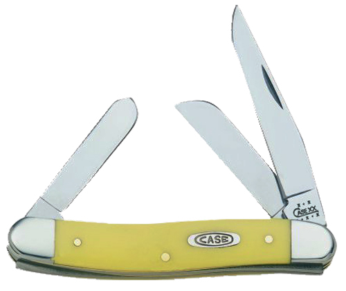 Case Yellow Synthetic Chrome Vanadium Medium Stockman Knife - 00035