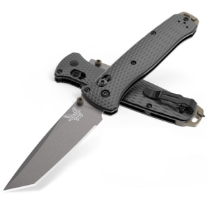BENCHMADE Bailout AXIS Folding Knife 3.38" Tanto Plain Blade | Black Aluminum Handles