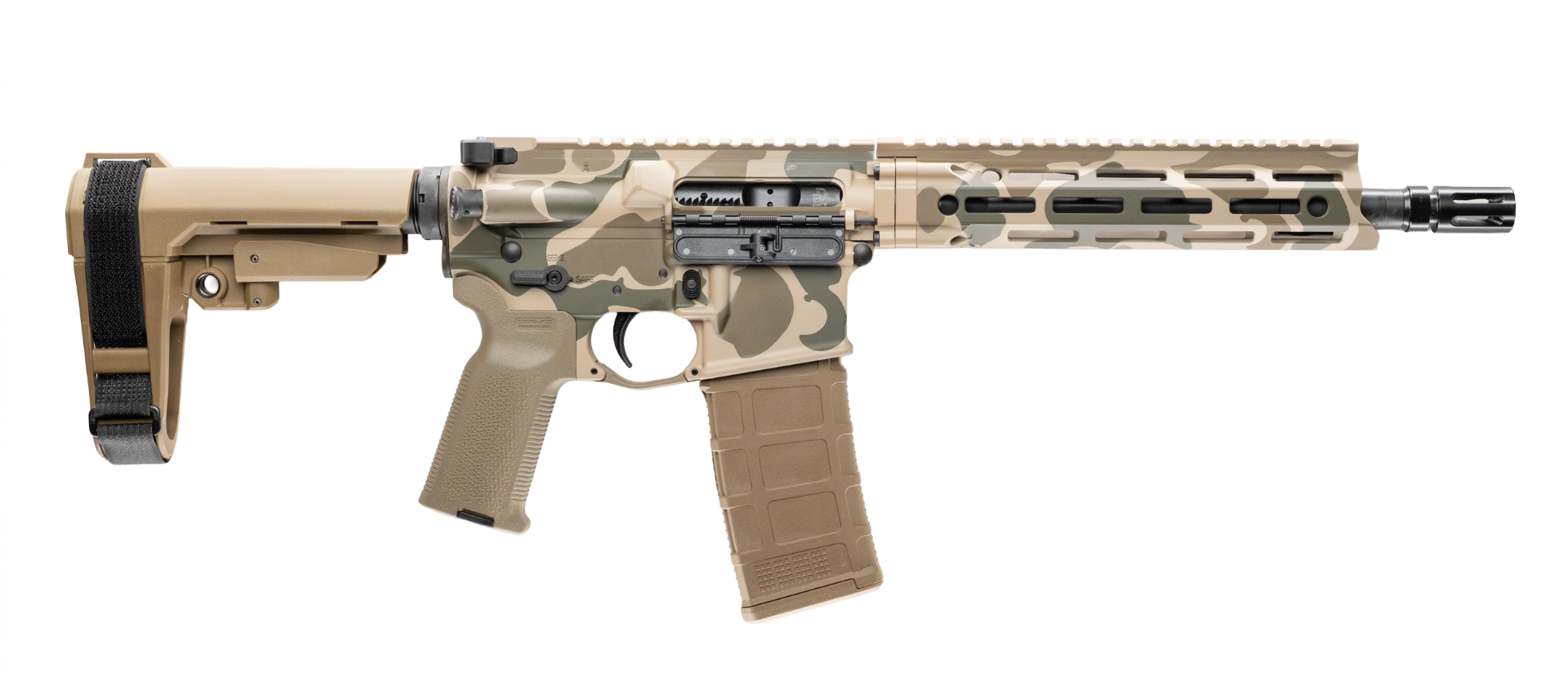 CNC Firearms Daniel Defense V7 10.3' 5.56 NATO AR Pistol, Duck Camo