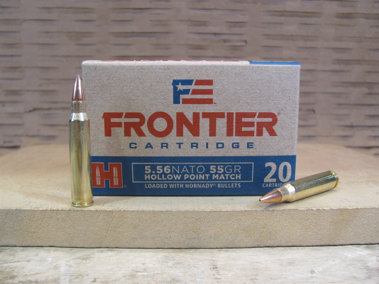 500 Round Case – 5.56 NATO 55 Grain Hollow Point Match Hornady Frontier Ammo – FR240